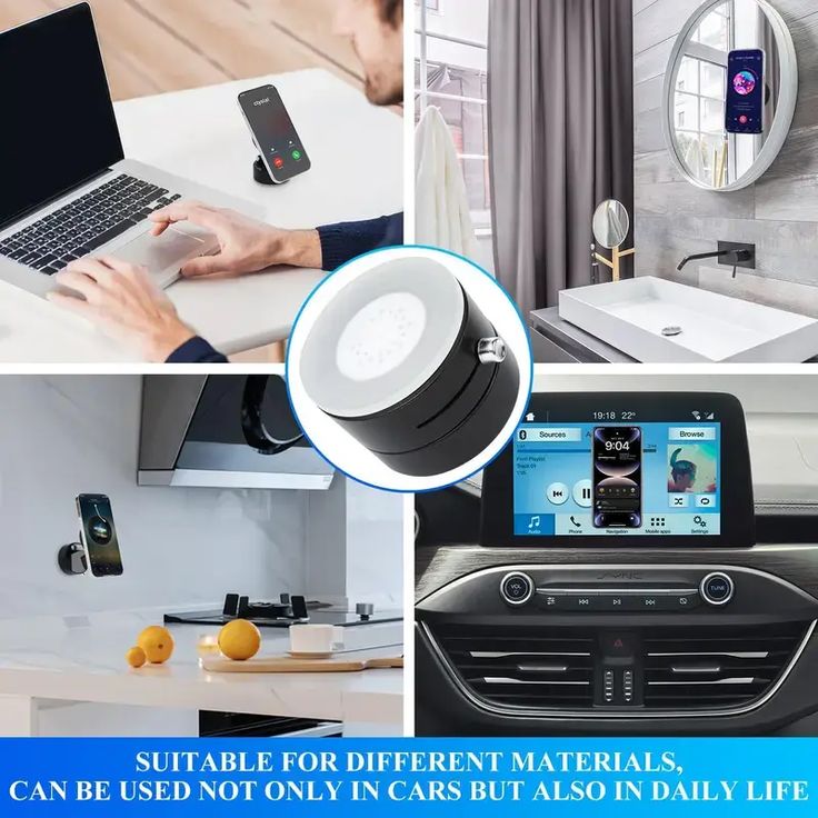 Magnetic Suction Cup Phone Holder For Car And Gym
