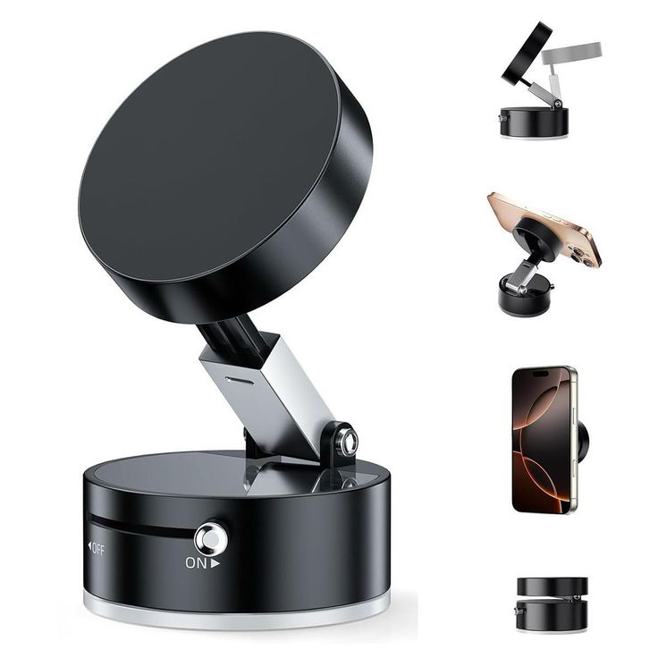 Magnetic Suction Cup Phone Holder For Car And Gym